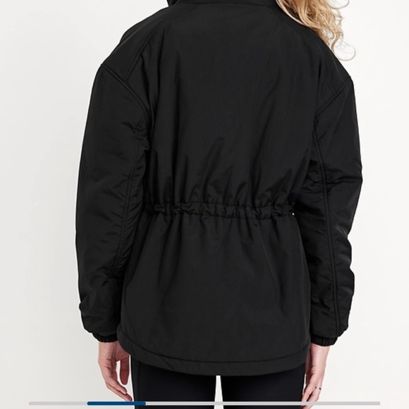 NWT OLD NAVY Cinched-Waist Jacket COLOR BLACK JACK - Picture 2 of 8